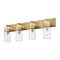 Z-Lite Fontaine 4 Light Vanity, Rubbed Brass & Clear 3035-4V-RB - alternate 7